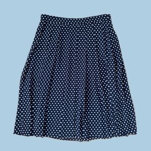 NWT Michael Kors Navy Polka Dot Pleated Skirt